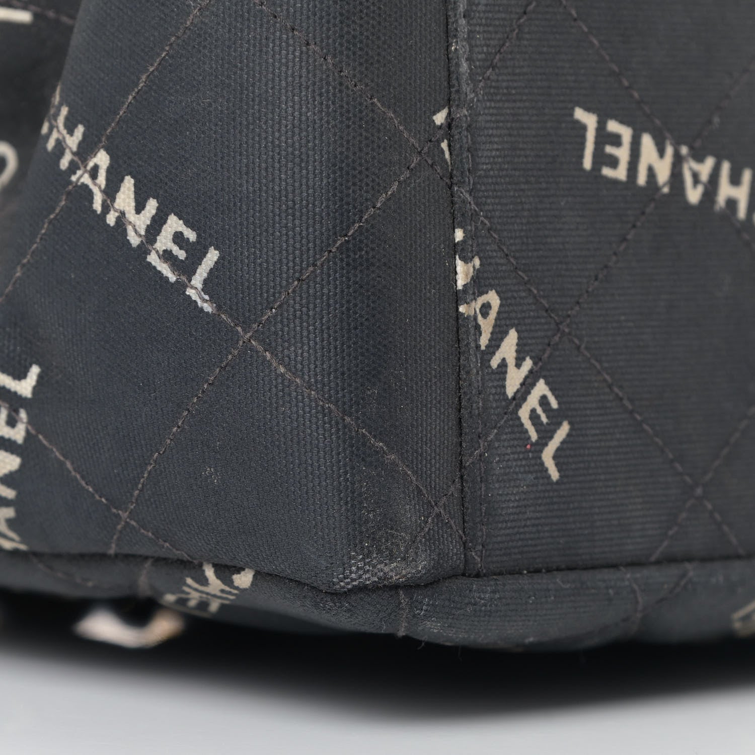 Chanel Canvas Quilted XL Jumbo Single Flap Black 5 of 11