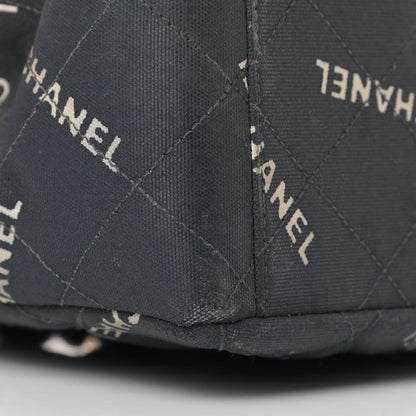 Chanel Canvas Quilted XL Jumbo Single Flap Black 5 of 11