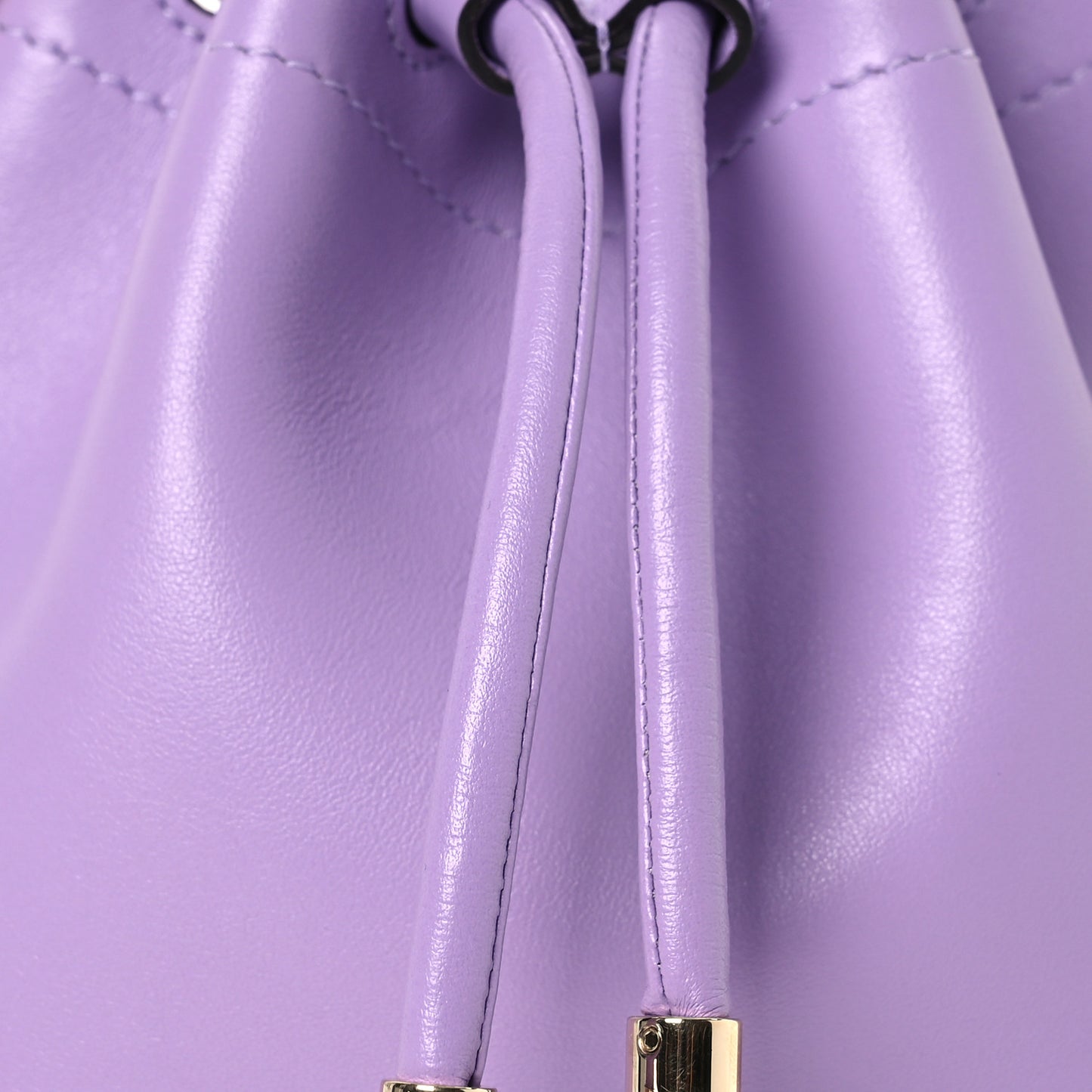 Smooth Shiny Calfskin Bon Bon Bucket Bag Wisteria