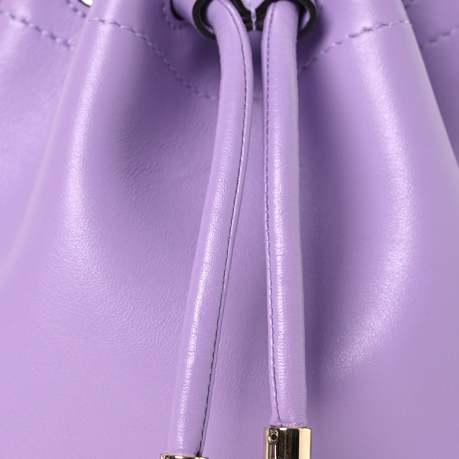 Jimmy Choo Smooth Shiny Calfskin Bon Bon Bucket Bag Wisteria 7 of 9