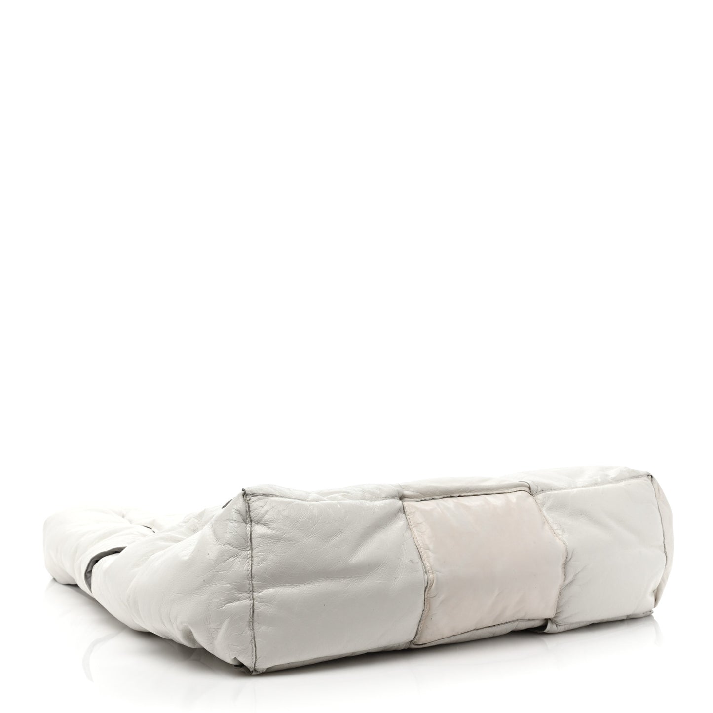 Lambskin Intrecciato The Squash Padded Tote Chalk