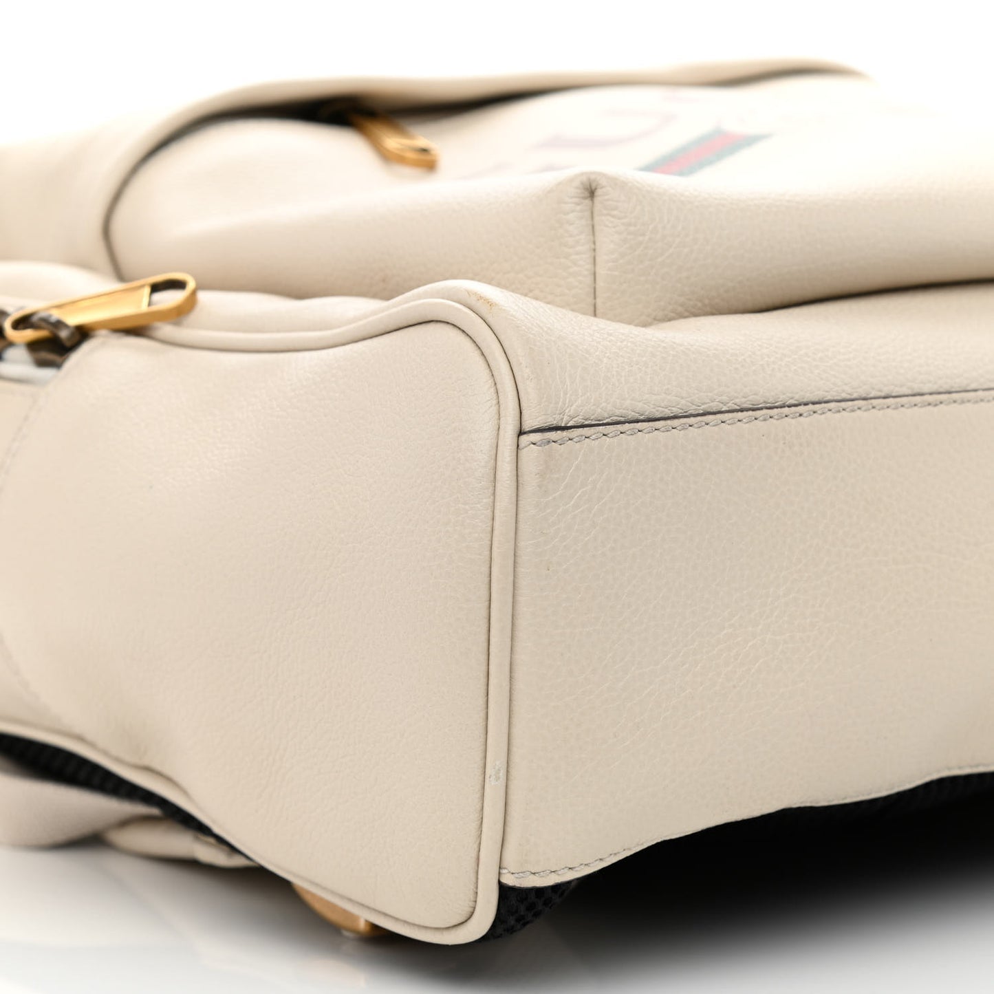 Calfskin Logo Day Backpack Mystic White