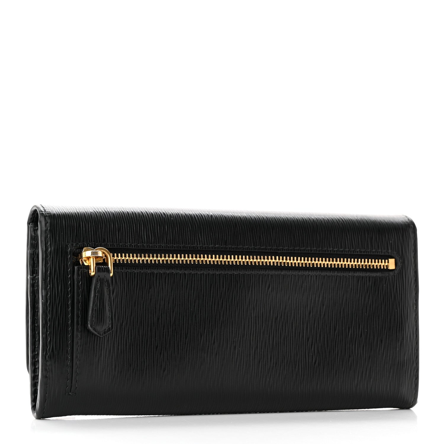 Prada Vitello Move Continental Flap Travel Wallet Black 3 of 9