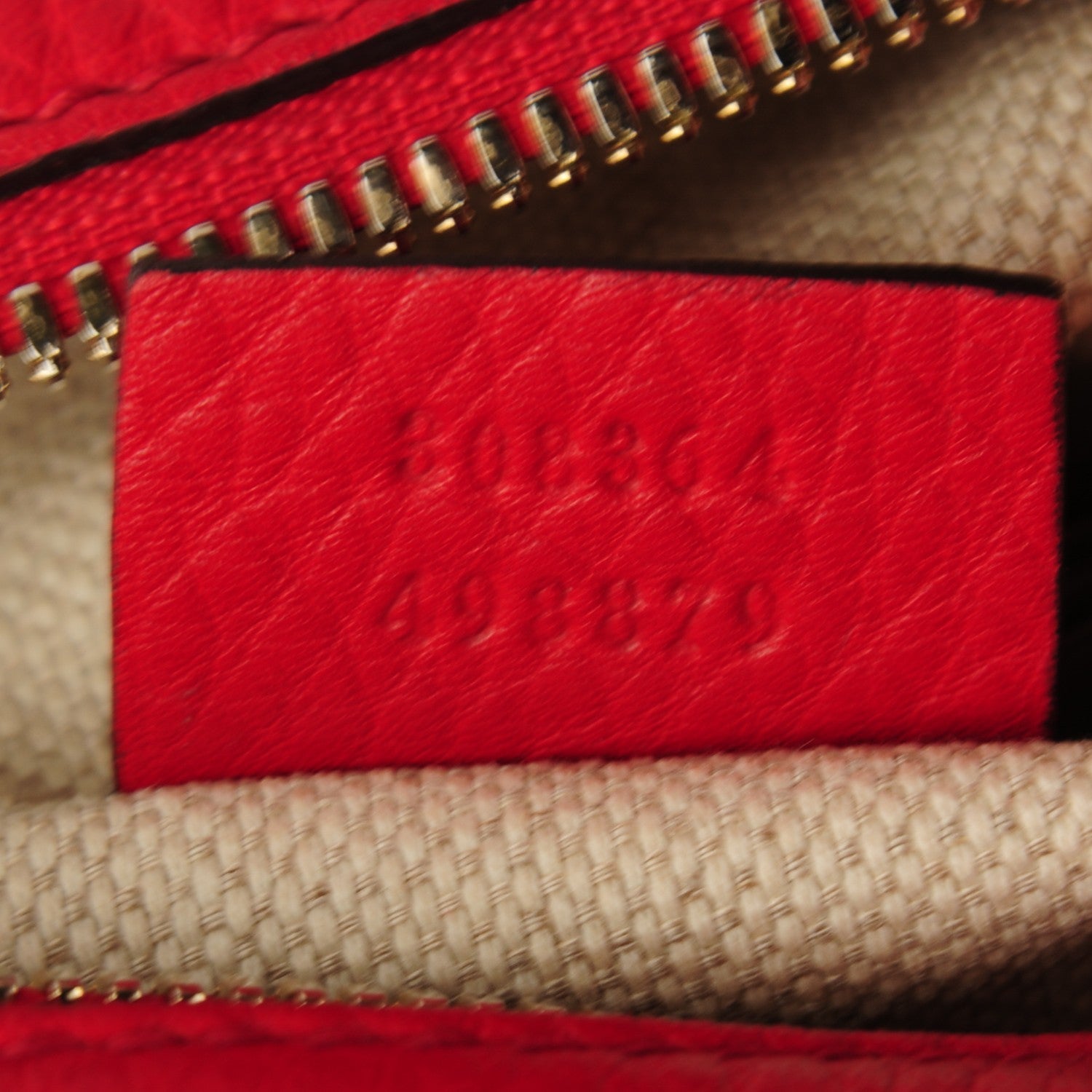 Gucci Pebbled Calfskin Small Soho Disco Bag Tabasco Red 7 of 7