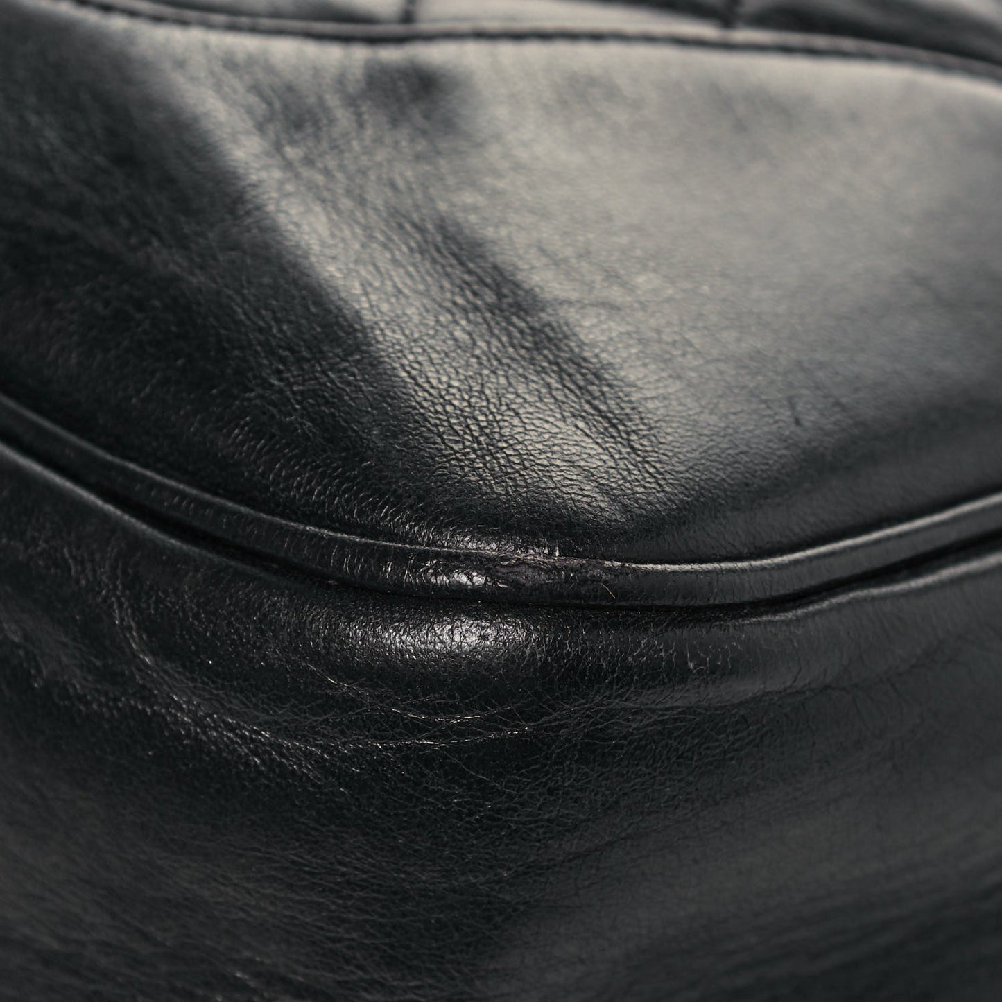 Lambskin Quilted Hobo Black