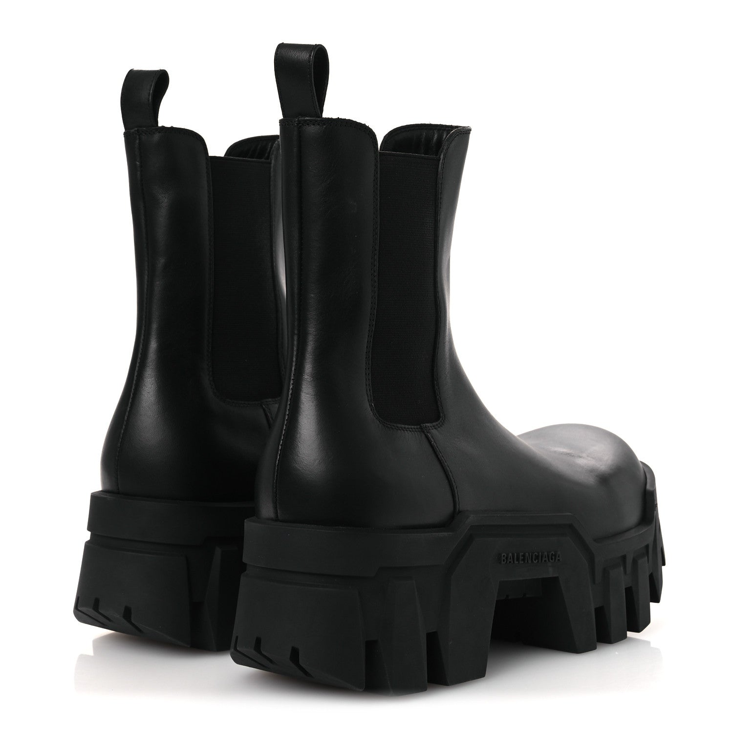 Balenciaga Smooth Calfskin Bulldozer Chelsea Boots 40 Black 5 of 12