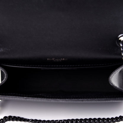 Saint Laurent Grain De Poudre Small Monogram Kate Satchel Black 5 of 11