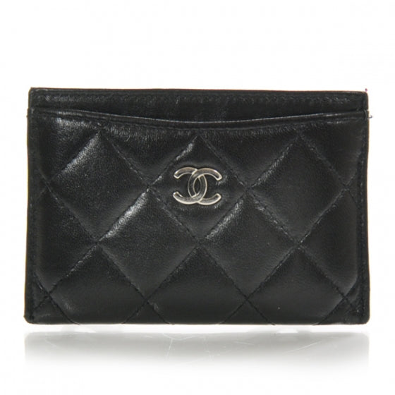 Chanel Lambskin Quilted Card Holder Black 1 of 9