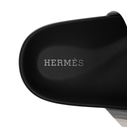 Hermes Calfskin Womens Chypre Sandals 38 White 7 of 8