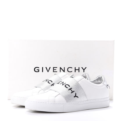 Givenchy Calfskin Band Logo Womens Urban Street Sneakers 40 Argent 10 of 10