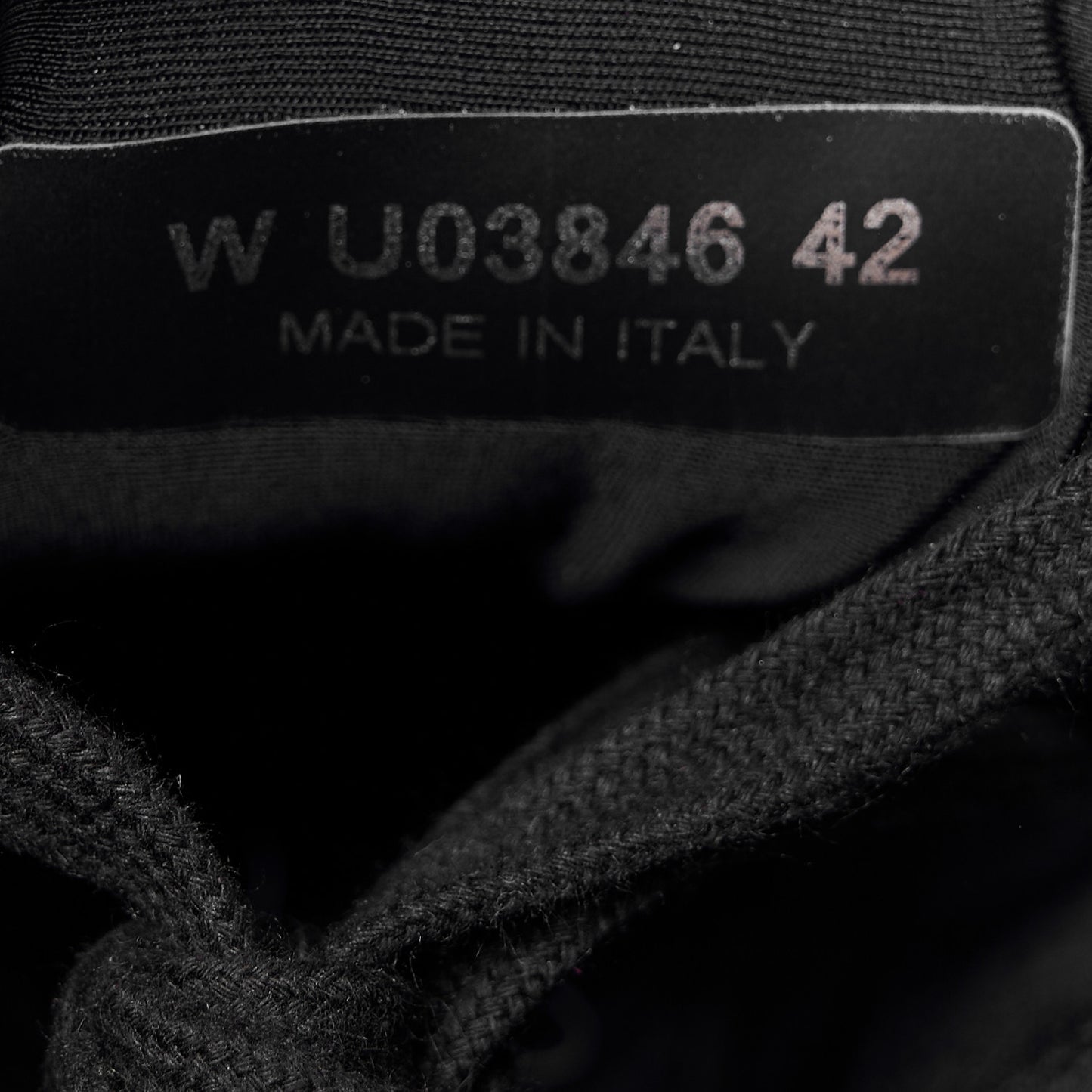 Lambskin Fabric CC Uniform Sneakers 42 Black