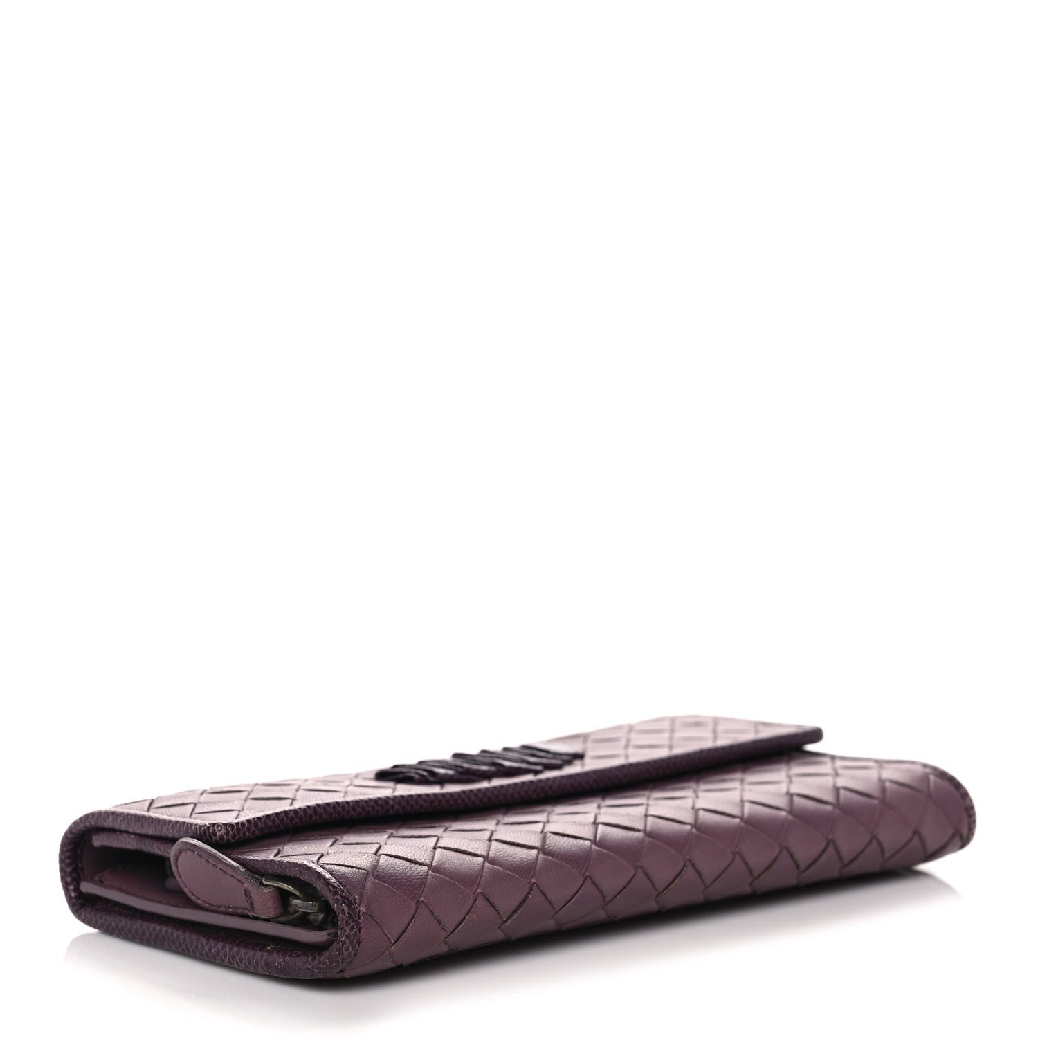 Bottega Veneta Nappa Ayers Intrecciato Continental Flap Wallet Aubergine 4 of 11