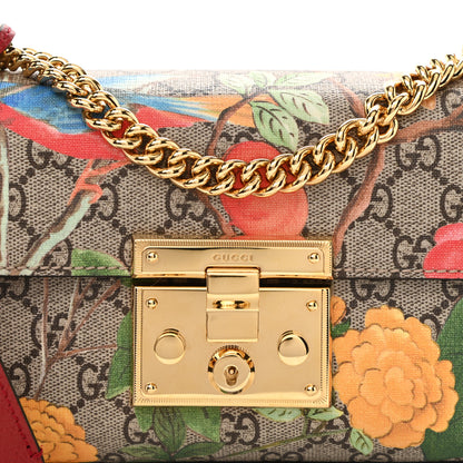 Gucci GG Supreme Monogram Tian Small Padlock Shoulder Bag Beige Multicolor New Acero 8 of 9
