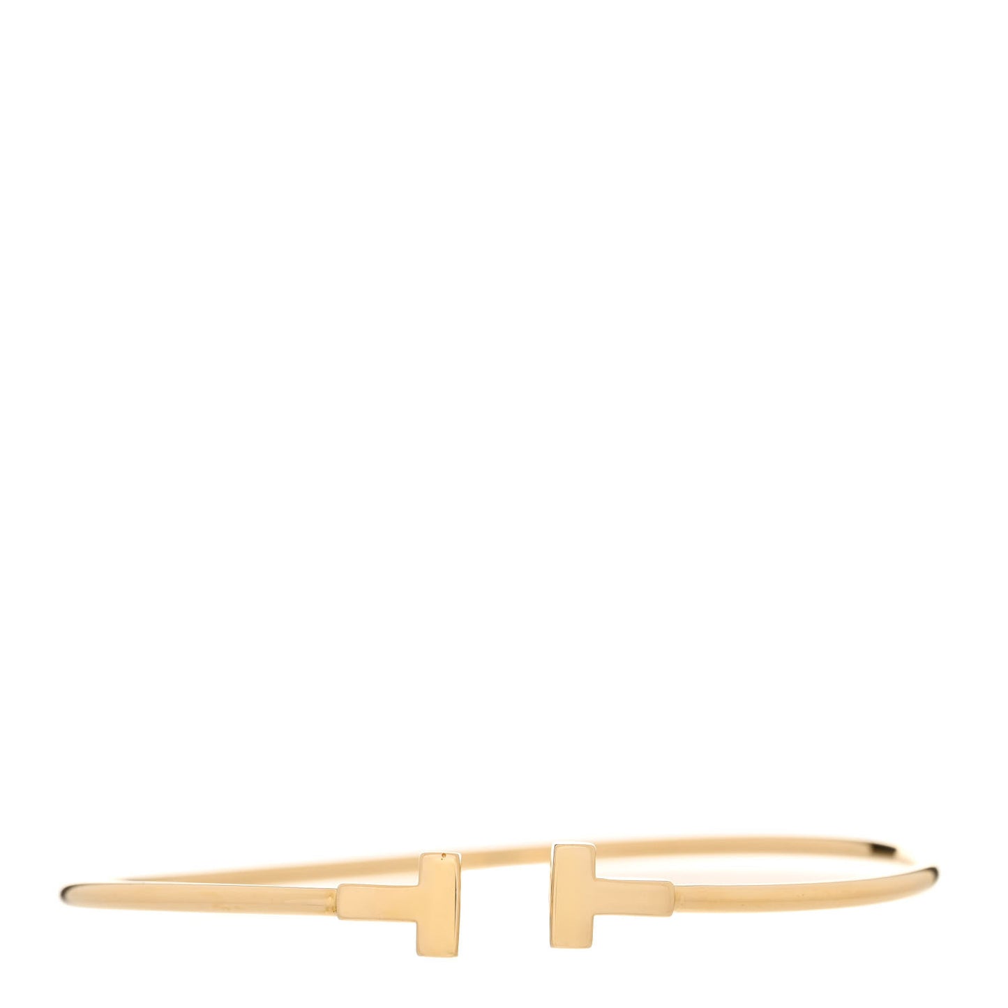 18K Yellow Gold Narrow T Wire Bracelet