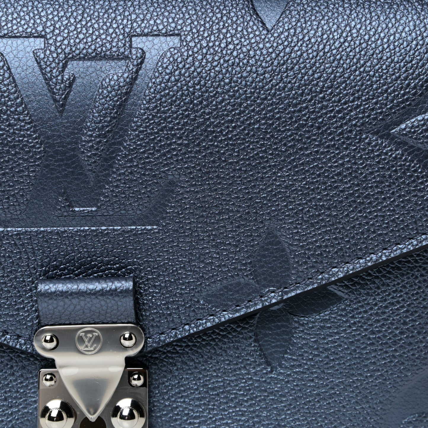 Metallic Empreinte Monogram Giant Pochette Metis Navy Nacre