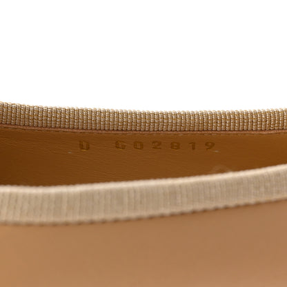 Chanel Lambskin Cap Toe Ballerina Flats 38.5 Beige Black 8 of 12