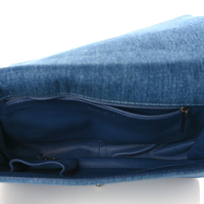 Chanel Denim Quilted Large Boy Flap Blue 4 of 9