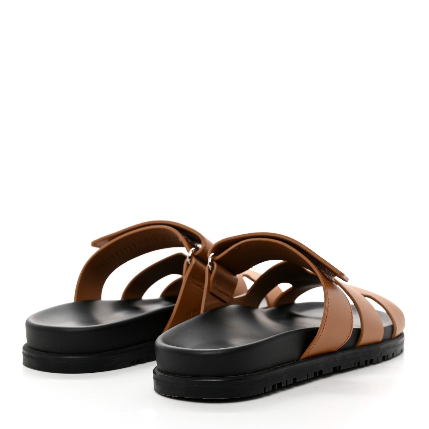 Hermes Calfskin Womens Chypre Sandals 36.5 Naturel 4 of 9