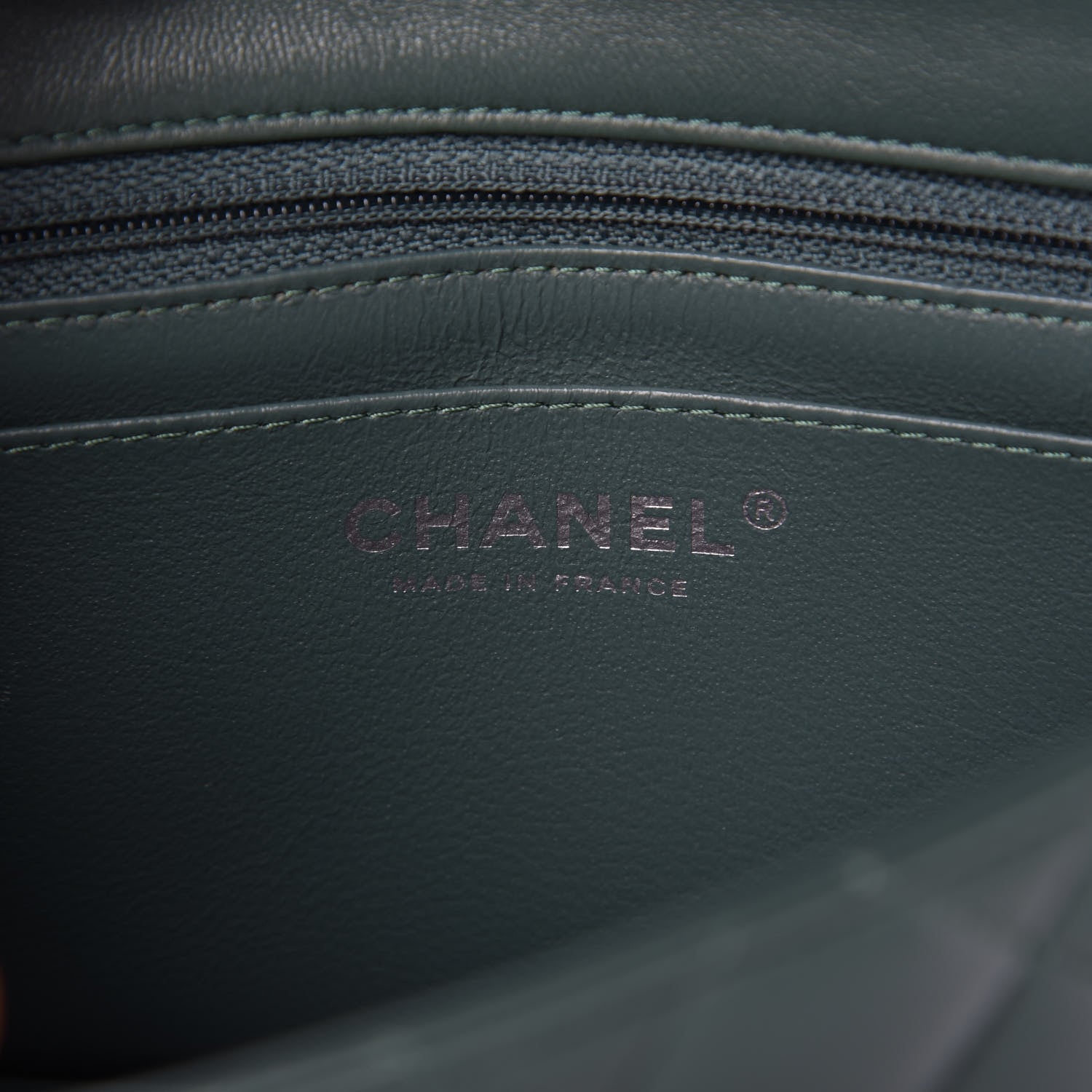 Chanel Lambskin Quilted Mini Square Flap Green 8 of 10