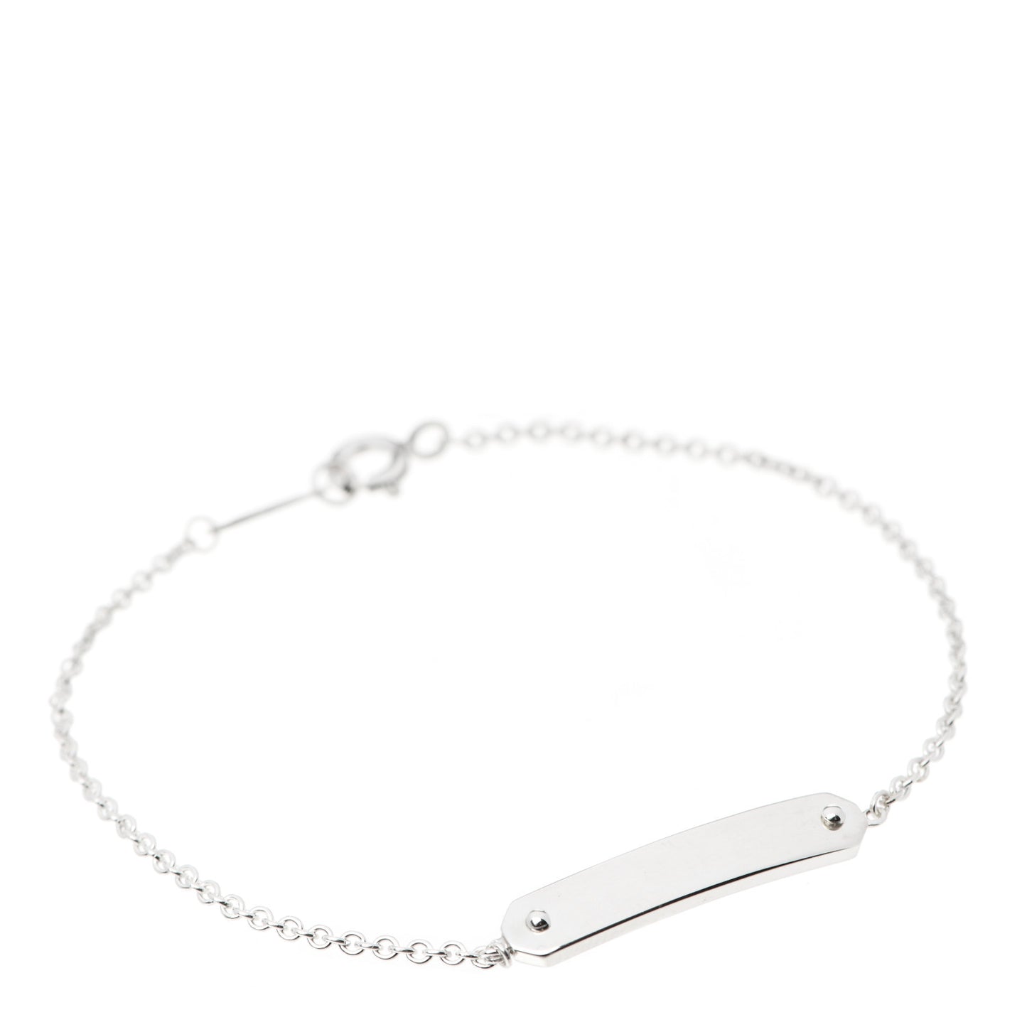 Sterling Silver ID Tag Chain Bracelet