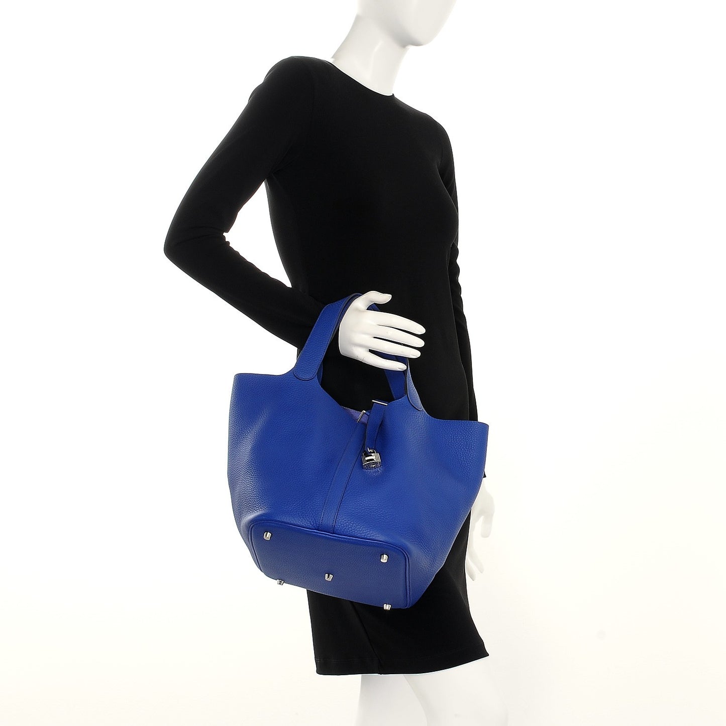 Taurillon Clemence Picotin Lock 26 GM Bleu Electrique