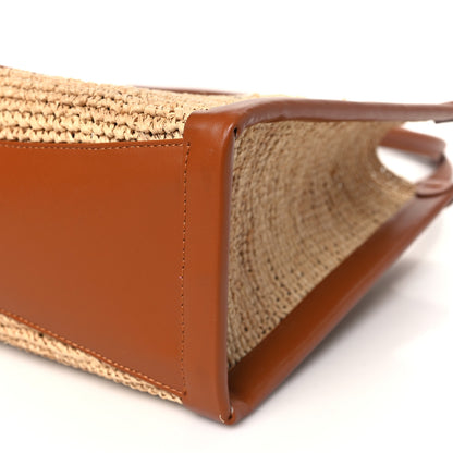 Christian Louboutin Raffia Calfskin Small By My Side Tote Natural Cuoio 11 of 11
