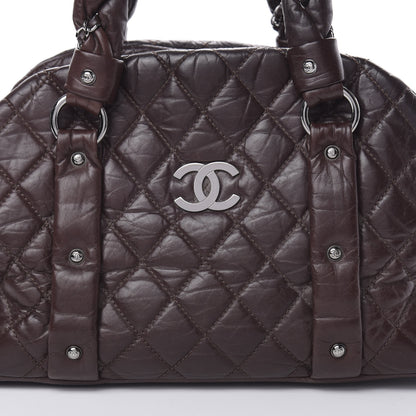 Chanel Distressed Lambskin Vintage Ligne Lady Braid Tote Brown 10 of 18