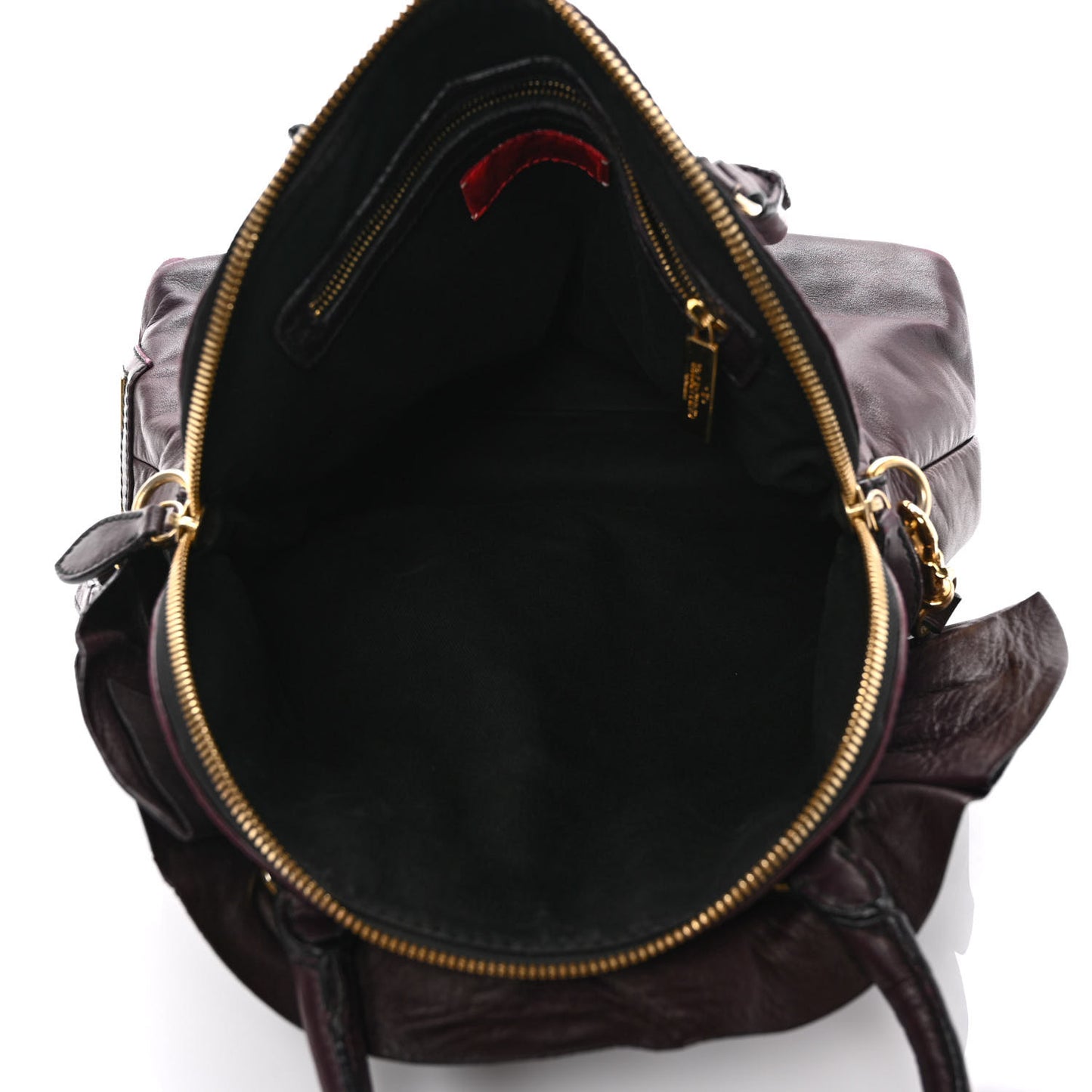 Nappa Petale Dome Bag Burgundy