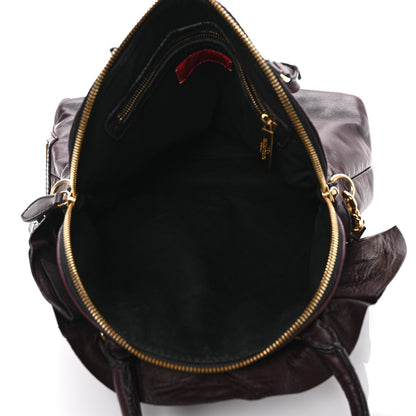 Valentino Garavani Nappa Petale Dome Bag Burgundy 5 of 13