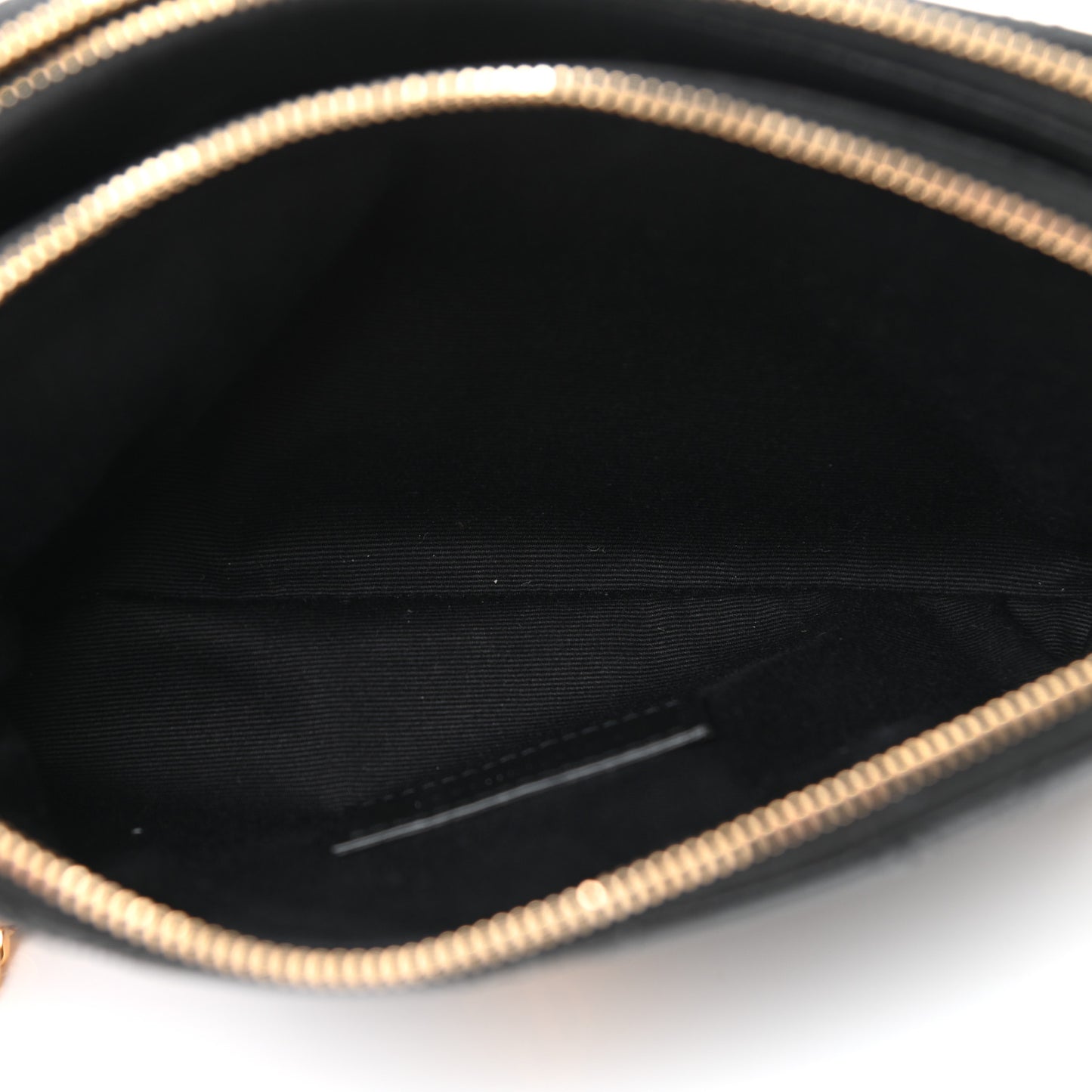 Grained Lambskin Quilted Mini Becky Double Zip Bag Black