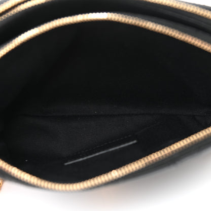 Saint Laurent Grained Lambskin Quilted Mini Becky Double Zip Bag Black 7 of 12