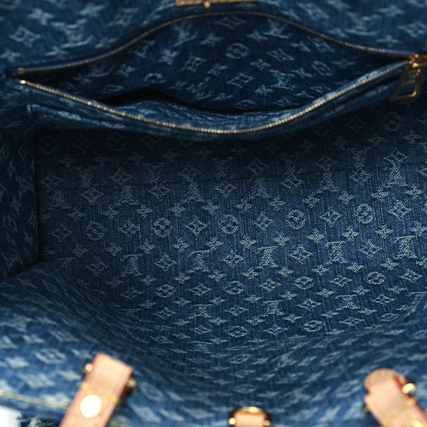 Louis Vuitton Monogram Denim Onthego MM Blue 5 of 11