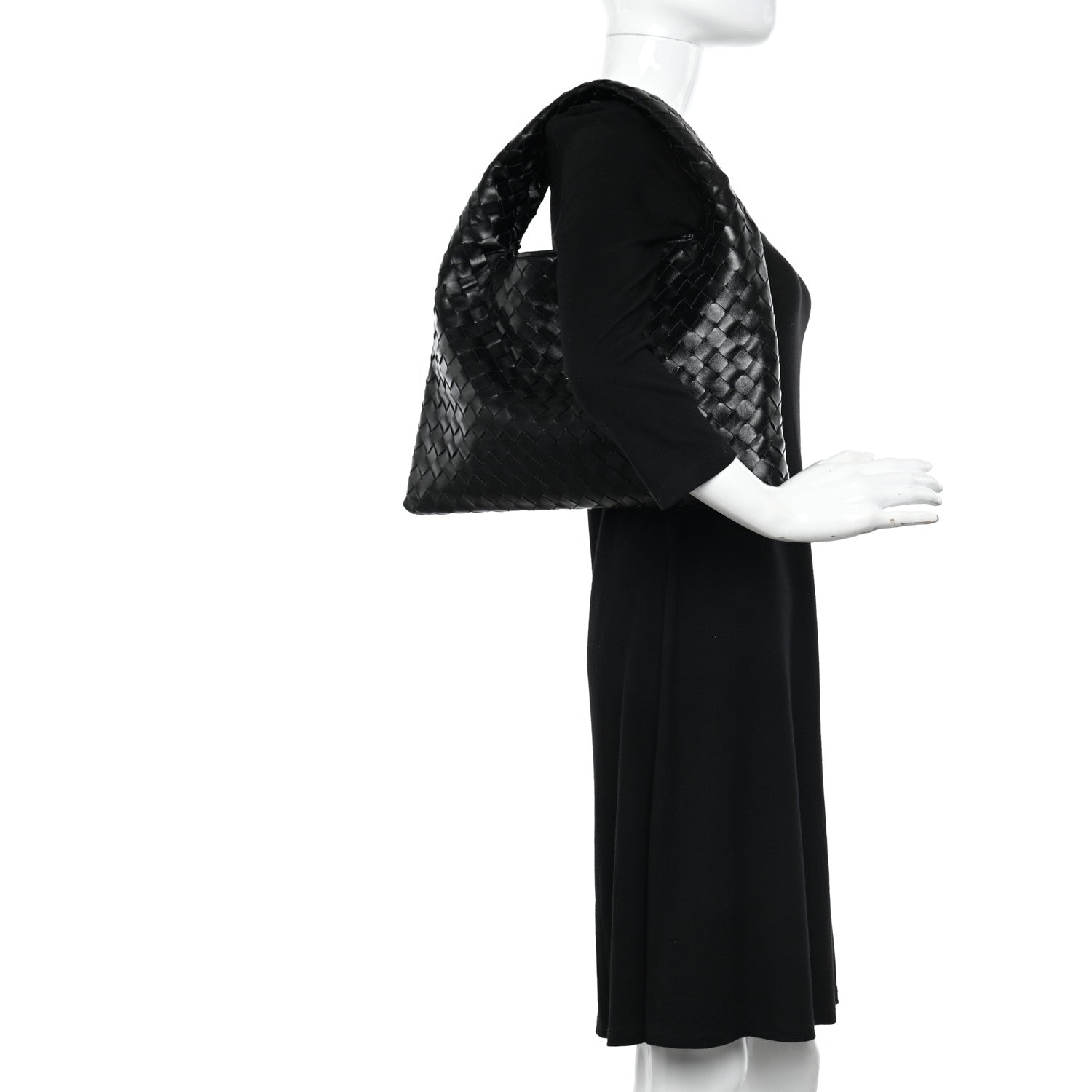 Bottega Veneta Calfskin Intrecciato Small Hop Black 2 of 10