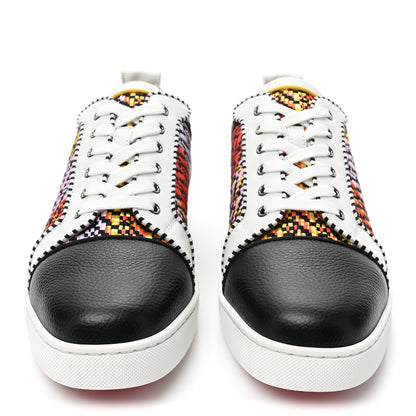 Christian Louboutin Nappa Raphia Bistrot Mens Louis Junior Orlato Flat Sneakers 44 Multicolor 2 of 10