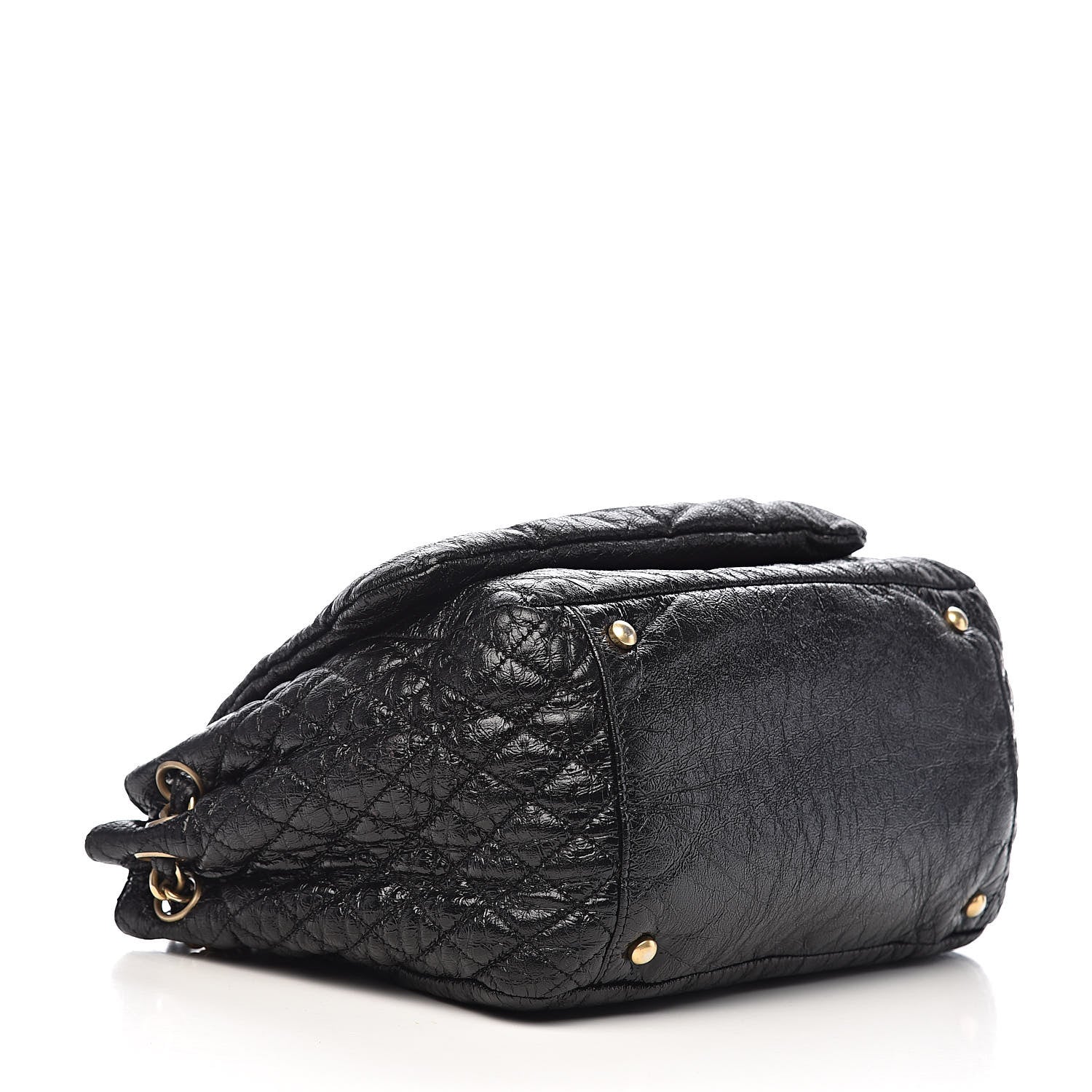 Chanel Vinyl Medium Rock and Chain Flap Black 4 of 13