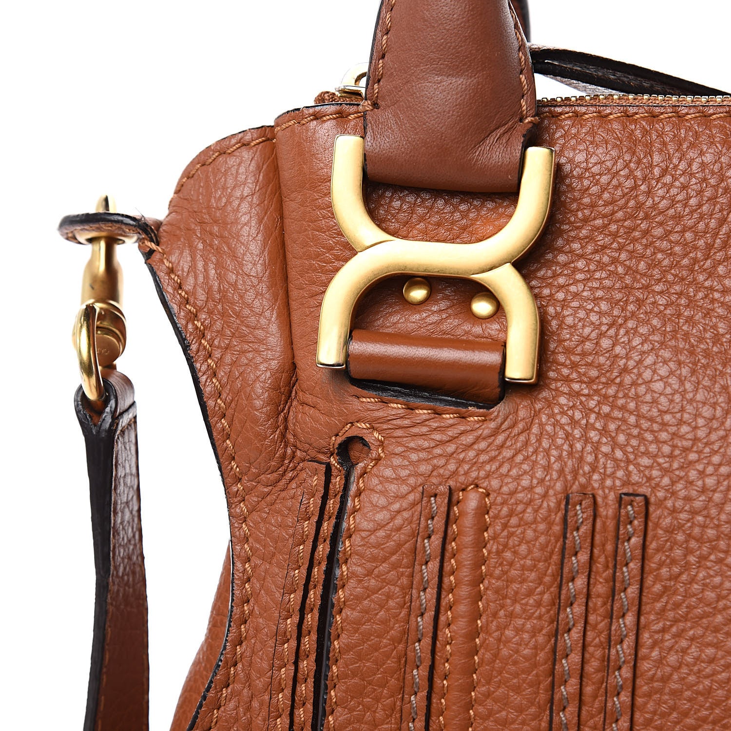 Chloe Calfskin Medium Marcie Satchel Tan 13 of 15