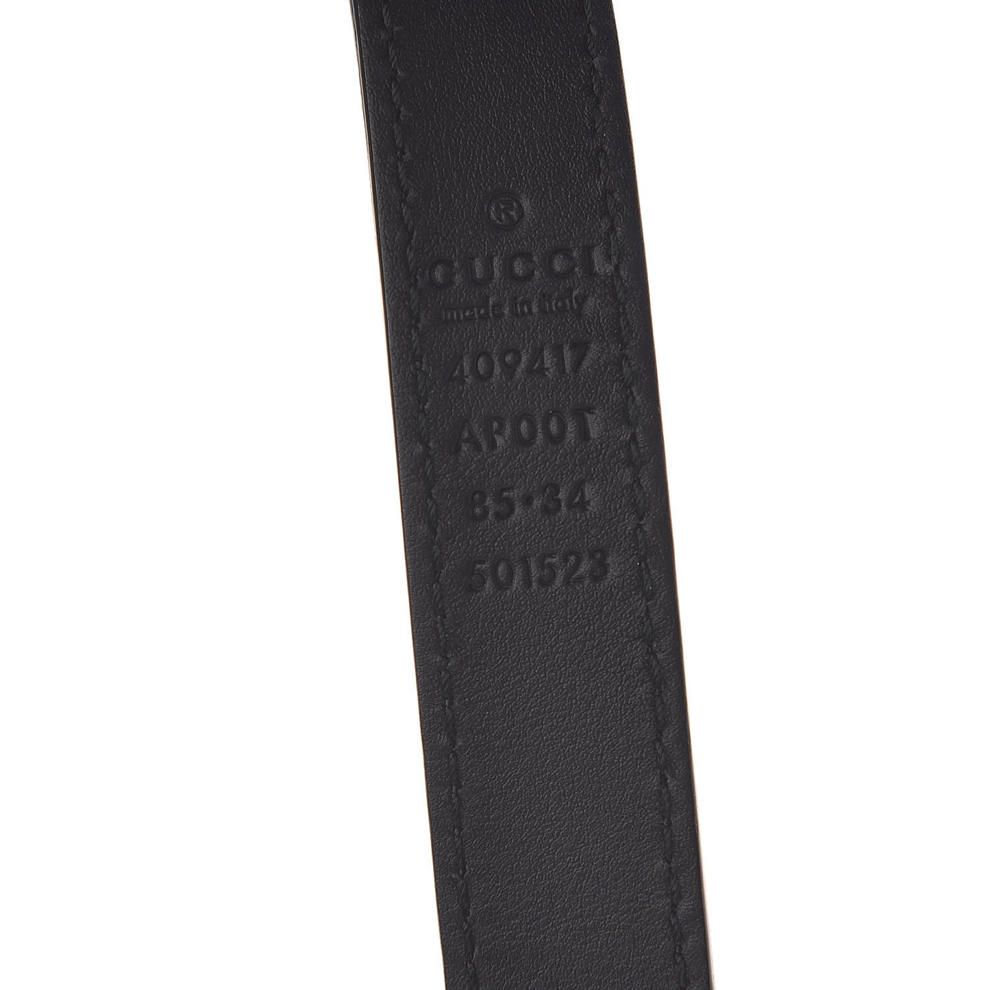 Calfskin Double G 20mm Belt 85 34 Black
