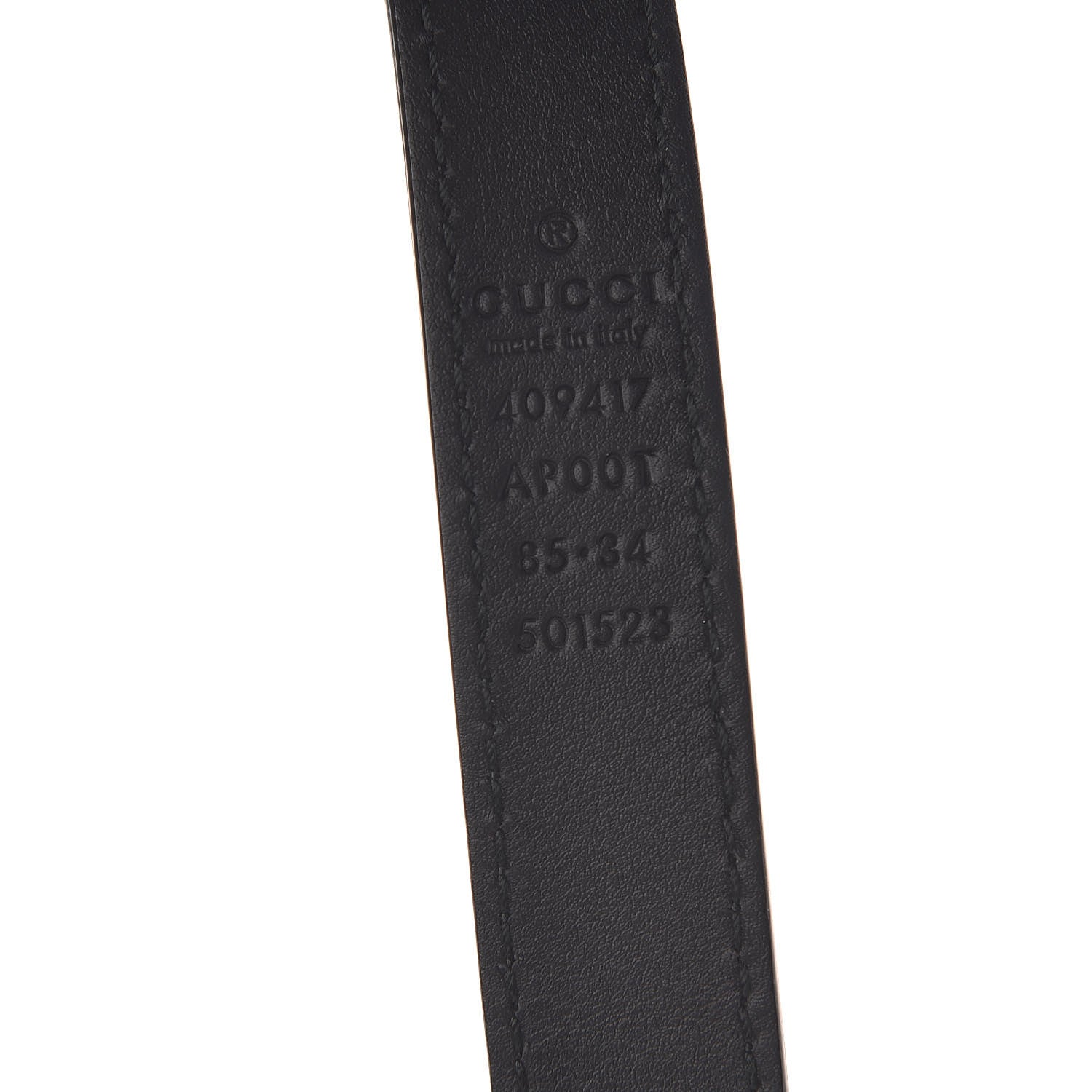 Gucci Calfskin Double G 20mm Belt 85 34 Black 4 of 7