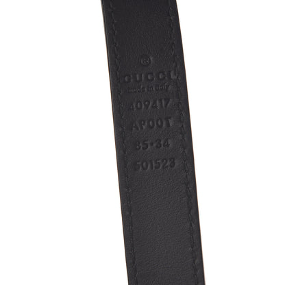 Gucci Calfskin Double G 20mm Belt 85 34 Black 4 of 7