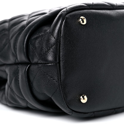 Chanel Caviar Quilted Large Rolled Up Bucket Drawstring Bag Black 5 of 12