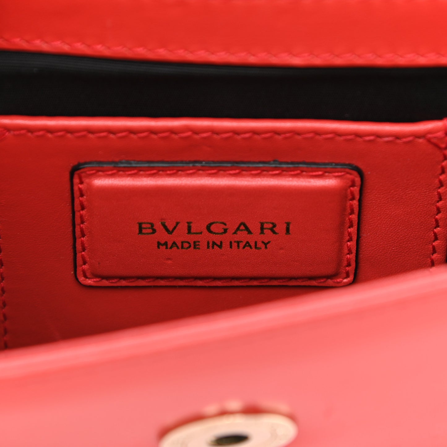 Calfskin Serpenti Forever Flap Clutch Ruby Red