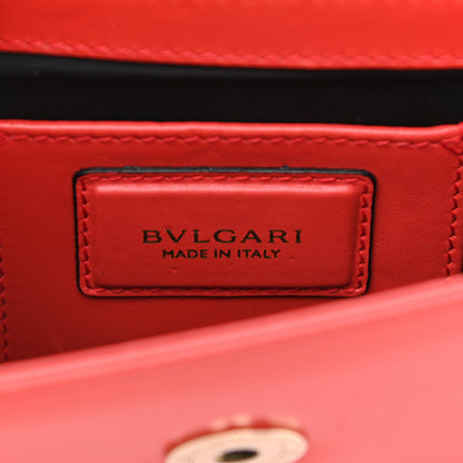 Bulgari Calfskin Serpenti Forever Flap Clutch Ruby Red 6 of 12