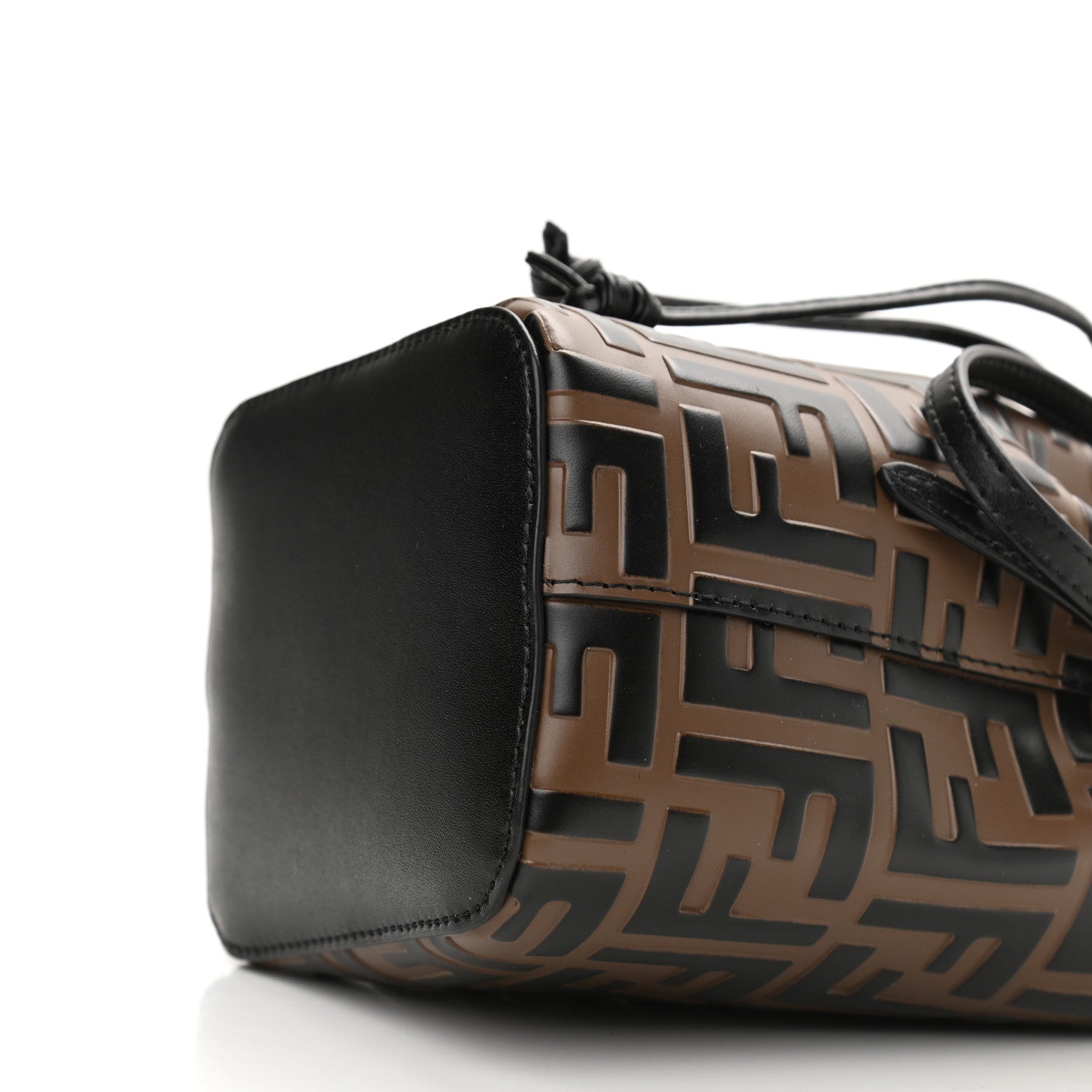 Fendi Vitello Liberty F is Fendi Bi-Color FF 1974 Embossed Mini Mon Tresor Bucket Bag Maya Black 10 of 10