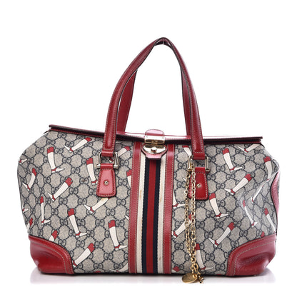 Gucci GG Supreme Monogram Boot Large Treasure Boston Tote 1 of 25