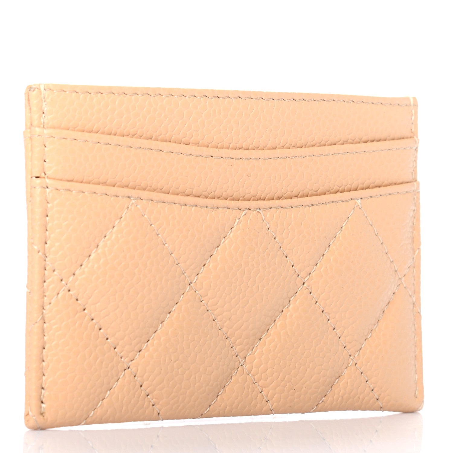 Chanel Caviar Quilted Card Holder Beige 3 of 8