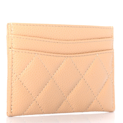 Chanel Caviar Quilted Card Holder Beige 3 of 8