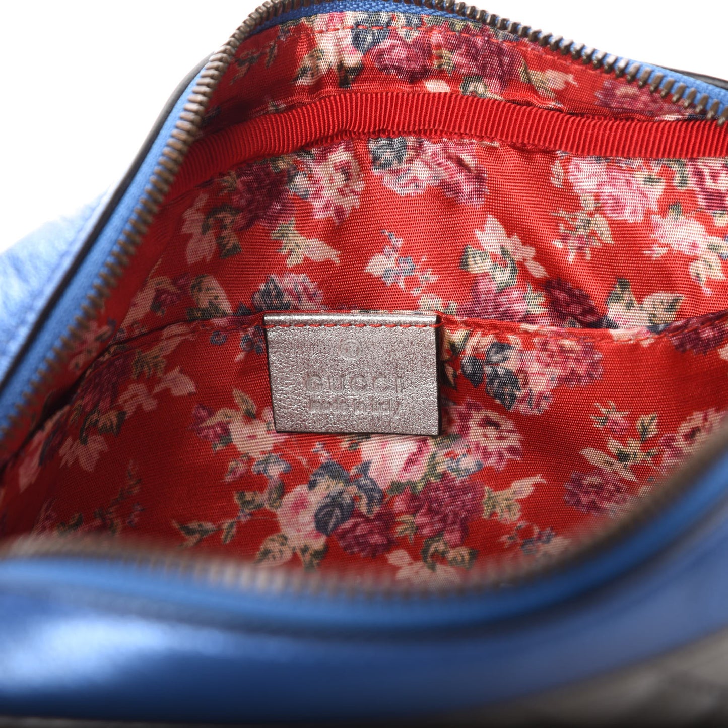 Laminated Nappa Trapuntata Small Zumi Shoulder Bag Rosso Marine Argento