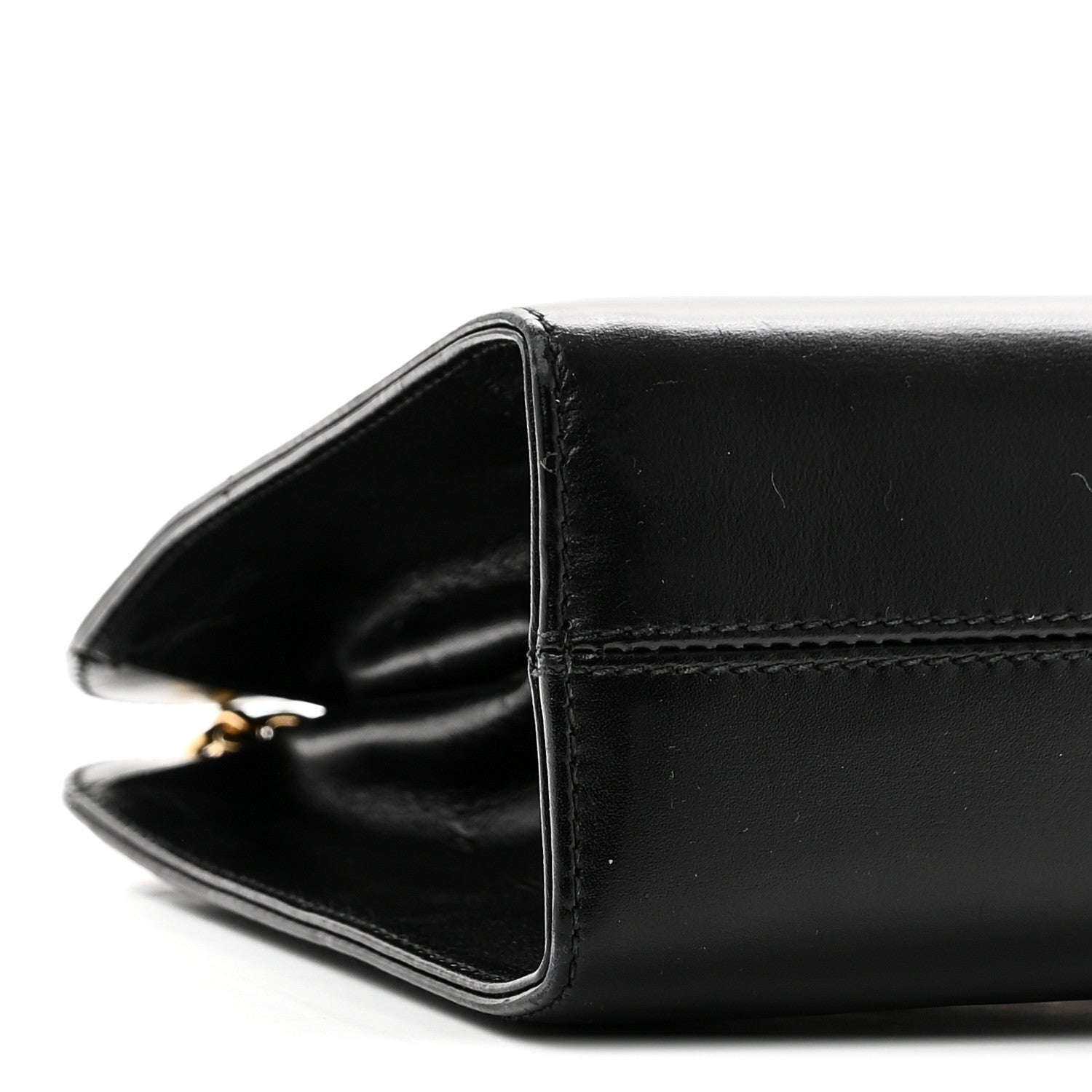 Salvatore Ferragamo Calfskin Diana Chain Shoulder Bag Black 9 of 10