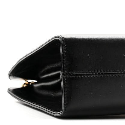 Salvatore Ferragamo Calfskin Diana Chain Shoulder Bag Black 9 of 10