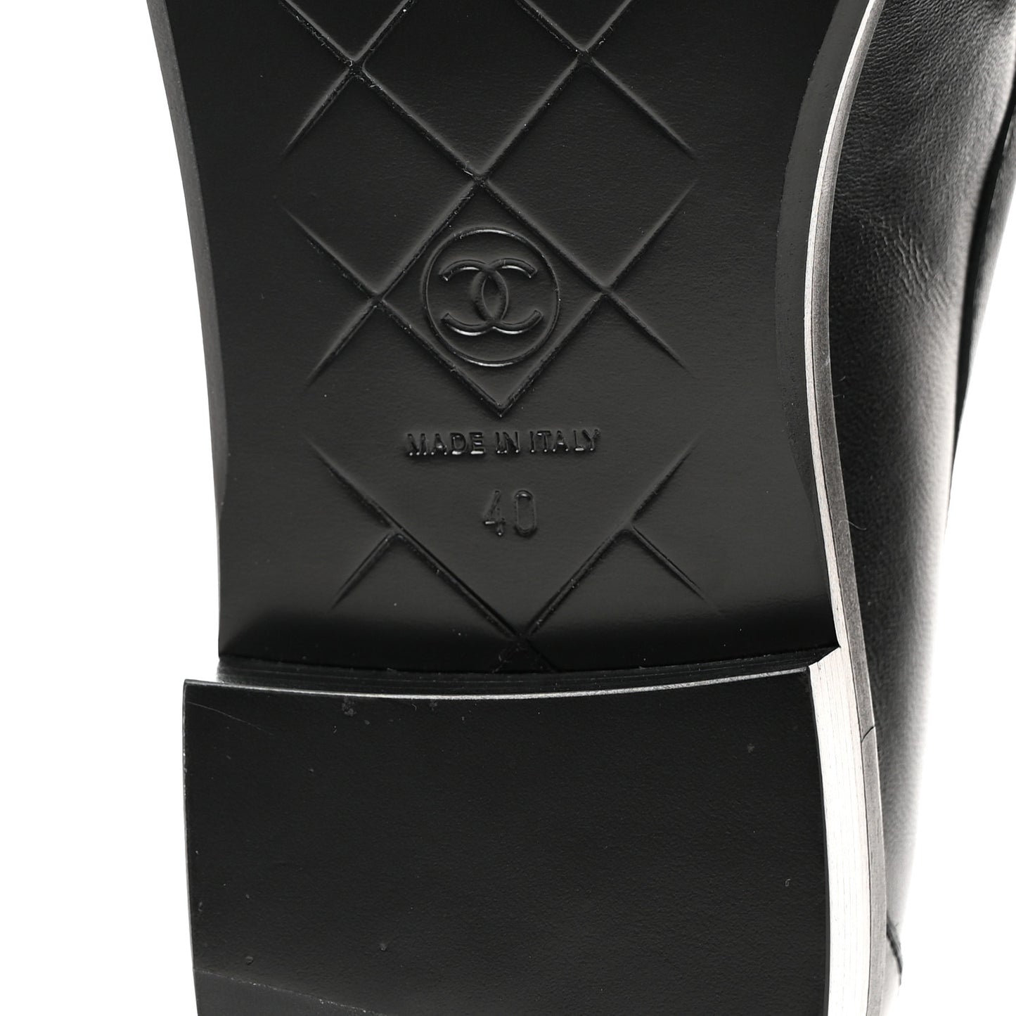 Lambskin Quilted CC Turnlock Loafers 40 Black